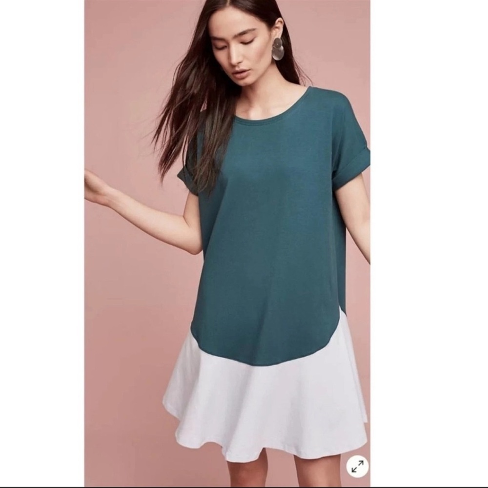 Anthropologie Flounced T-Shirt Dress by Holding Horses Comfy Everyday S